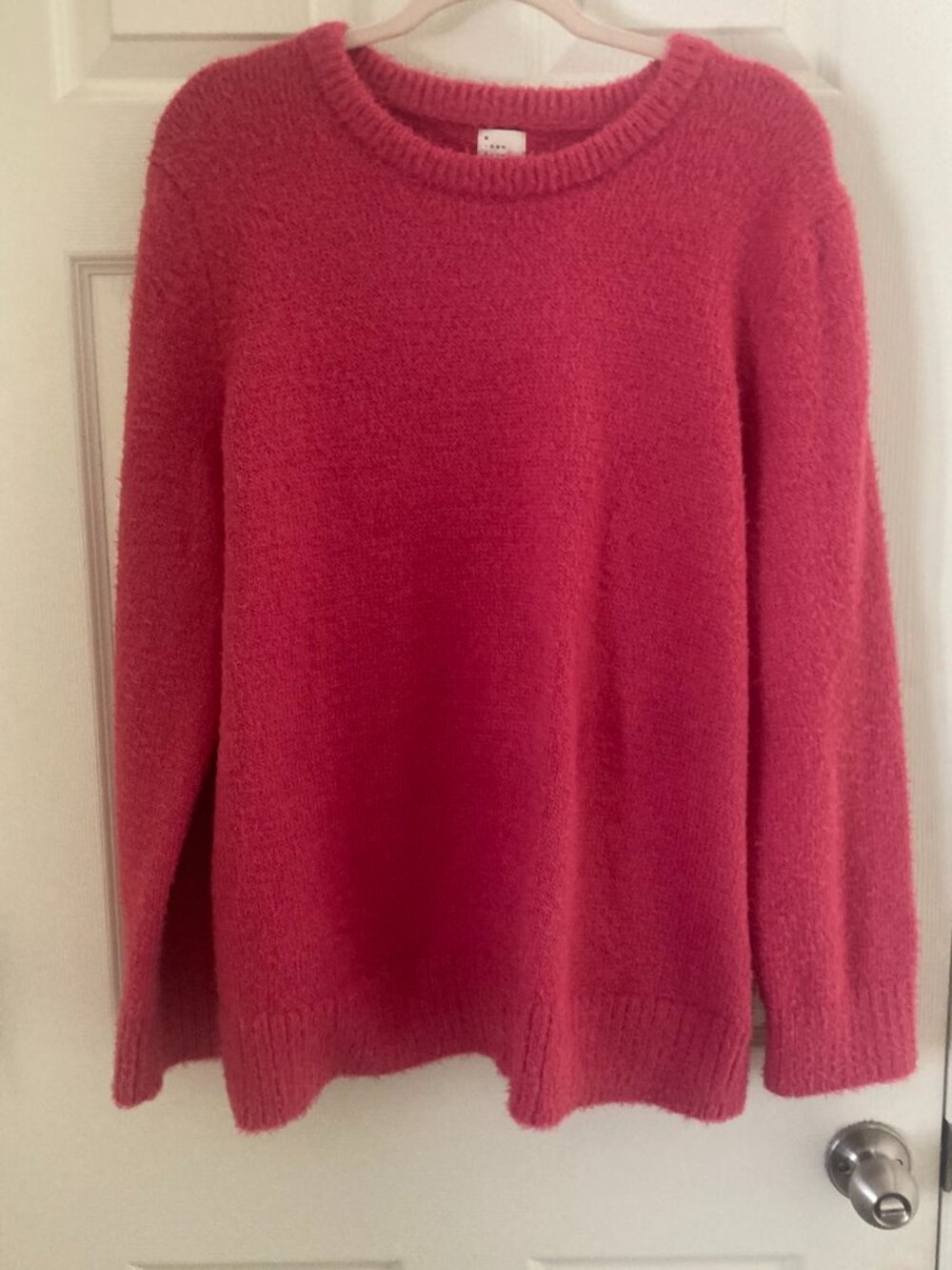 NWT A New Day Pink Fuzzy Eyelash Knit Crewneck Sweater XXL Plus